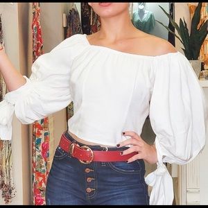Off Shoulder Blouse- White